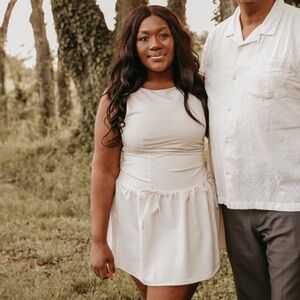 Cream Mini Dress
